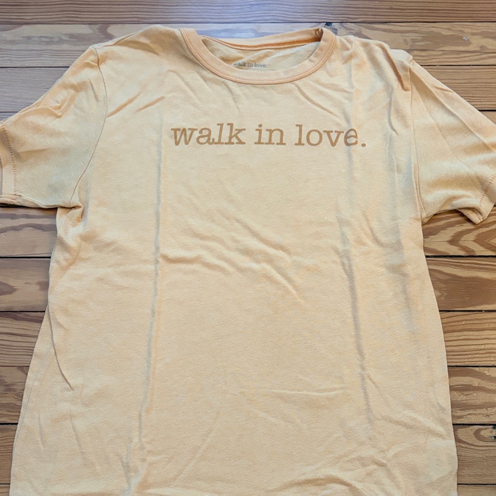 Walk in Love Yellow Short Sleeve Tee